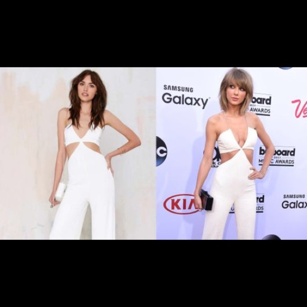 Balmain inspired cut out jumpsuit